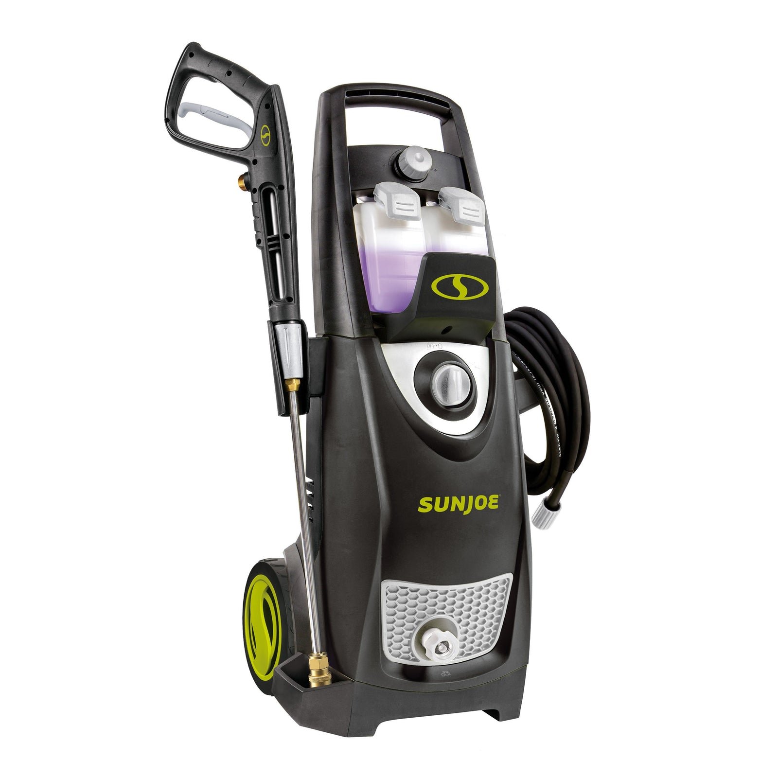The Sun Joe SPX3000 electric pressure washer, whose carton quotes both a maximum and a certified rated pressure